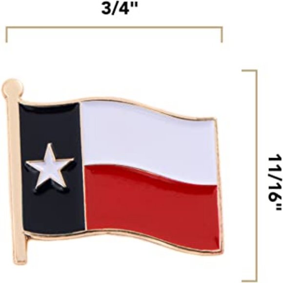 Texas Flag enamel lapel pin - Picture 1 of 3